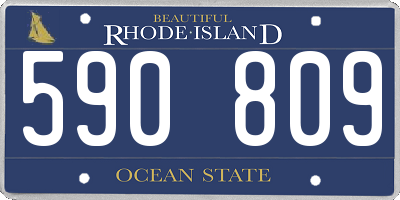 RI license plate 590809