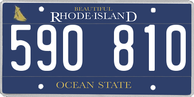 RI license plate 590810