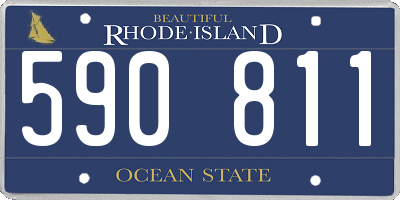 RI license plate 590811