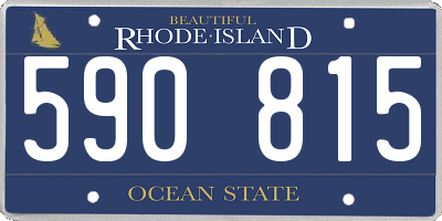 RI license plate 590815