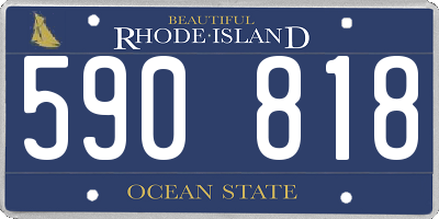 RI license plate 590818