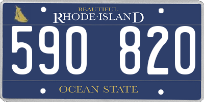 RI license plate 590820