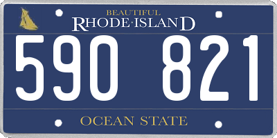 RI license plate 590821
