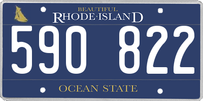 RI license plate 590822