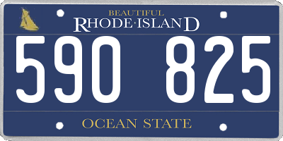 RI license plate 590825