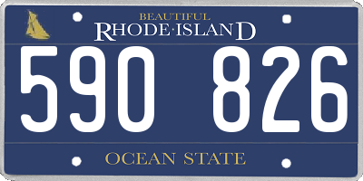 RI license plate 590826