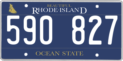 RI license plate 590827