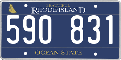 RI license plate 590831
