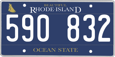 RI license plate 590832