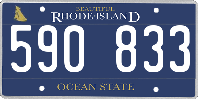RI license plate 590833