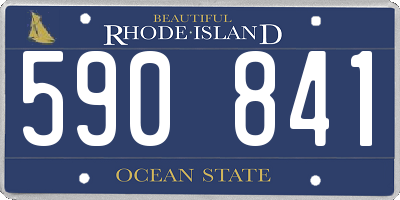 RI license plate 590841