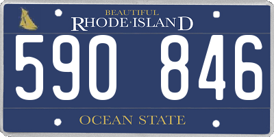 RI license plate 590846