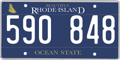 RI license plate 590848