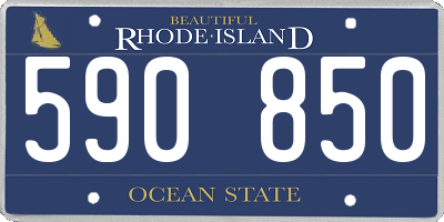 RI license plate 590850