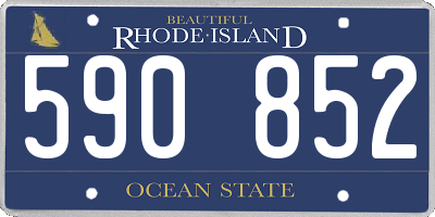 RI license plate 590852