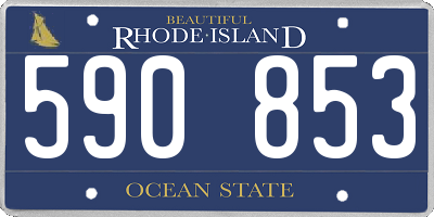 RI license plate 590853