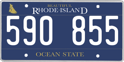 RI license plate 590855