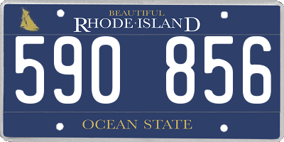 RI license plate 590856