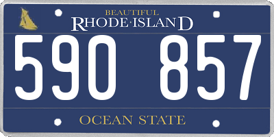 RI license plate 590857
