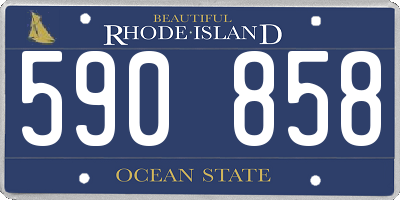 RI license plate 590858