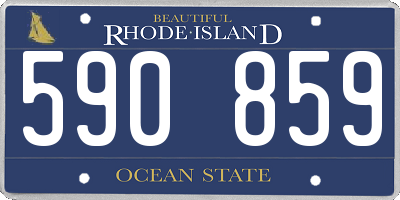 RI license plate 590859