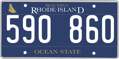 RI license plate 590860