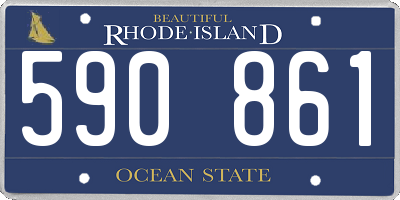 RI license plate 590861