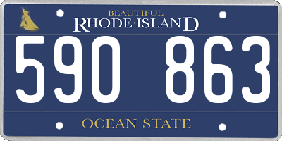 RI license plate 590863