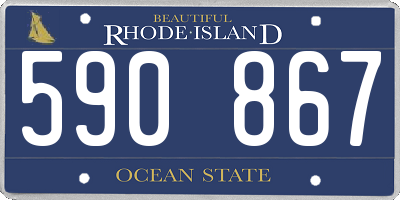 RI license plate 590867