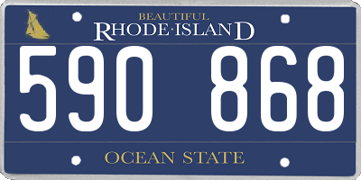 RI license plate 590868