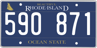 RI license plate 590871