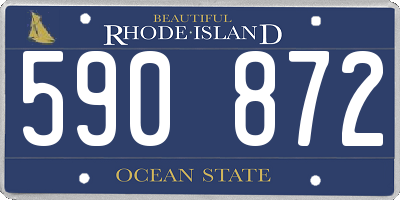 RI license plate 590872