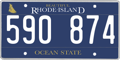 RI license plate 590874