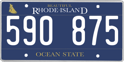 RI license plate 590875