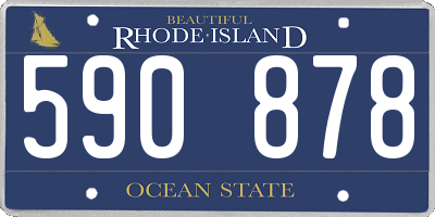 RI license plate 590878