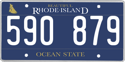 RI license plate 590879