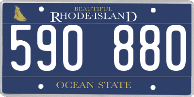 RI license plate 590880