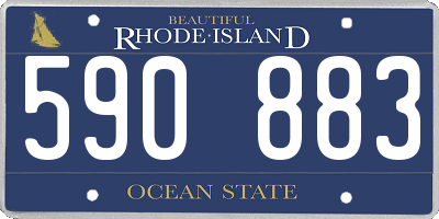 RI license plate 590883