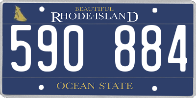 RI license plate 590884