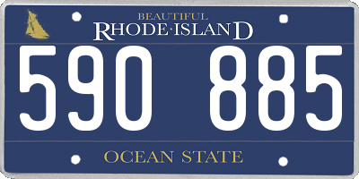 RI license plate 590885