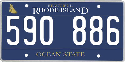 RI license plate 590886