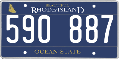 RI license plate 590887