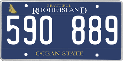 RI license plate 590889