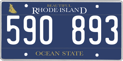 RI license plate 590893