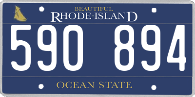 RI license plate 590894