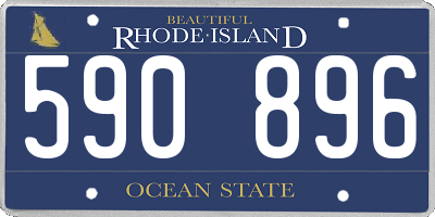 RI license plate 590896