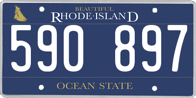 RI license plate 590897