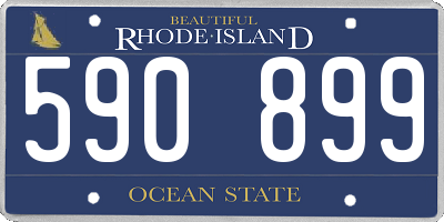 RI license plate 590899