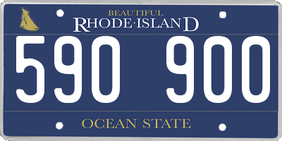RI license plate 590900