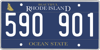RI license plate 590901